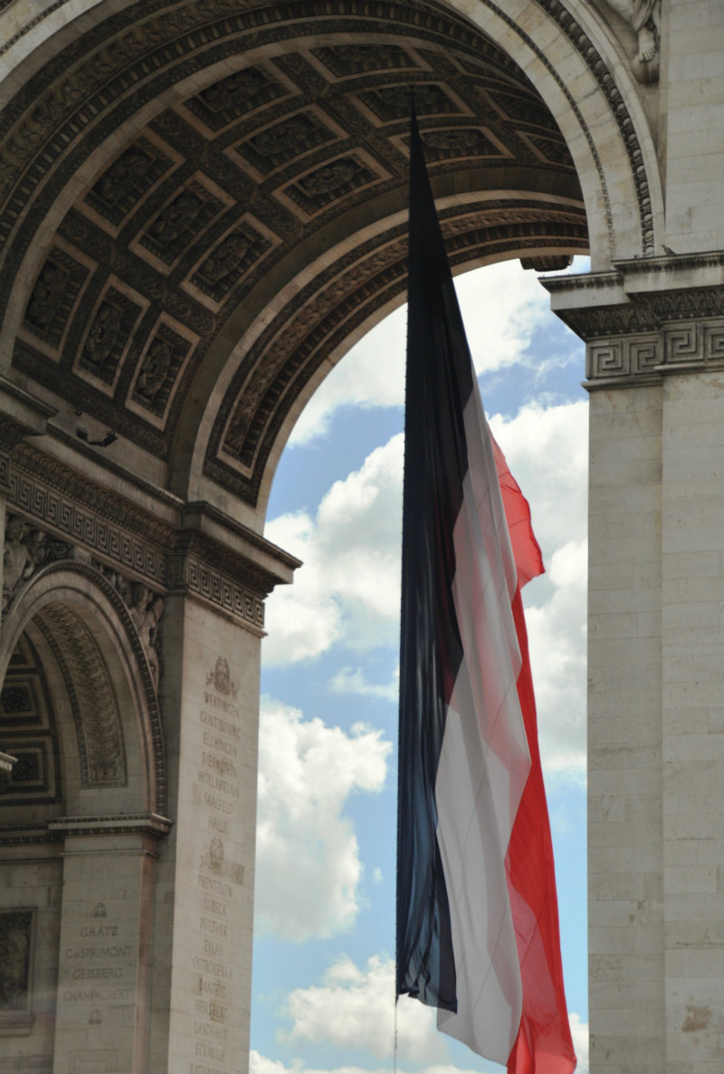French Flag inside the Arc du Triomphe - 10 Essential Tips for Visiting Paris