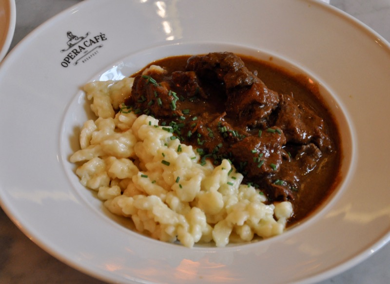 Beef Goulash at Opera Cafe - 7 delicious things to eat in Budapest