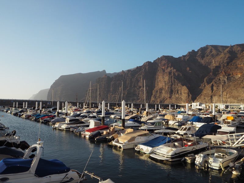 Thoughts I Had in Tenerife - Harbour of Los Gigantos with giant rock formations in the background