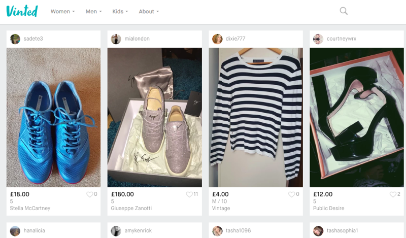Screenshot of Vinted: How to Create an Ethical Winter Wardrobe