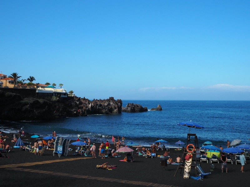 Volcanic black sand beach of Tenerife