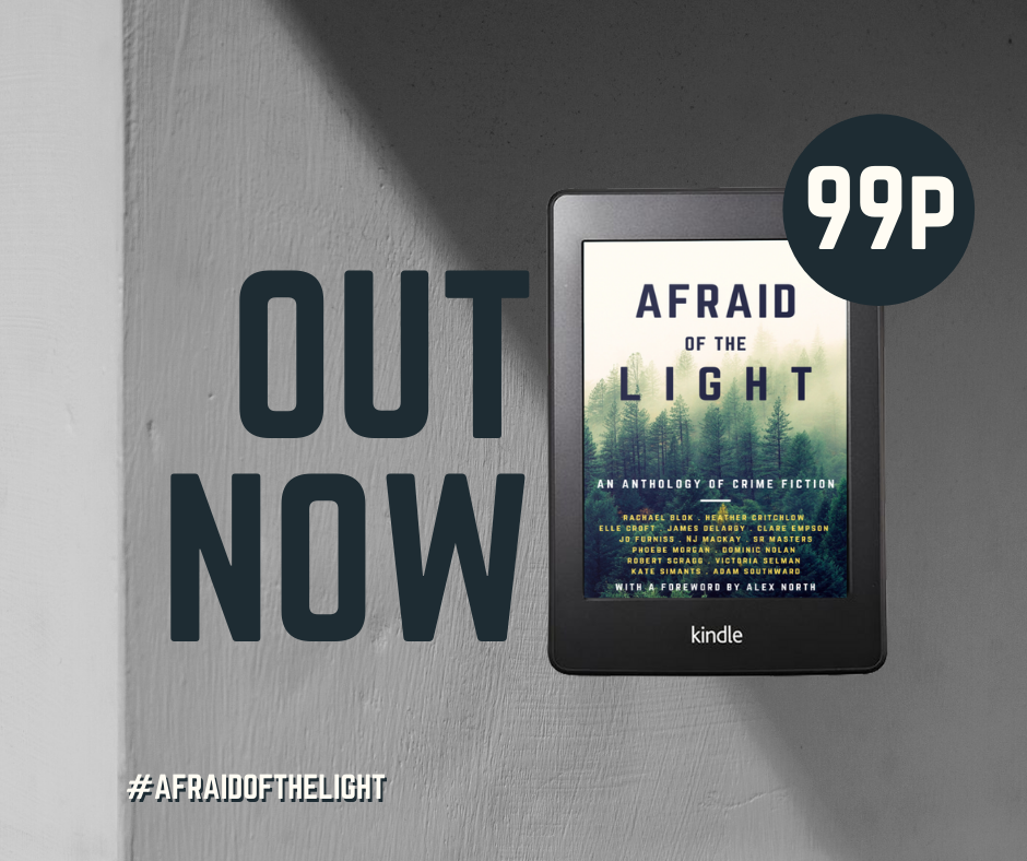 Afraid of the Light anthology cover and 'Out Now' banner